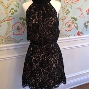 Joie Black Lace Sleeveless Cocktail Dress